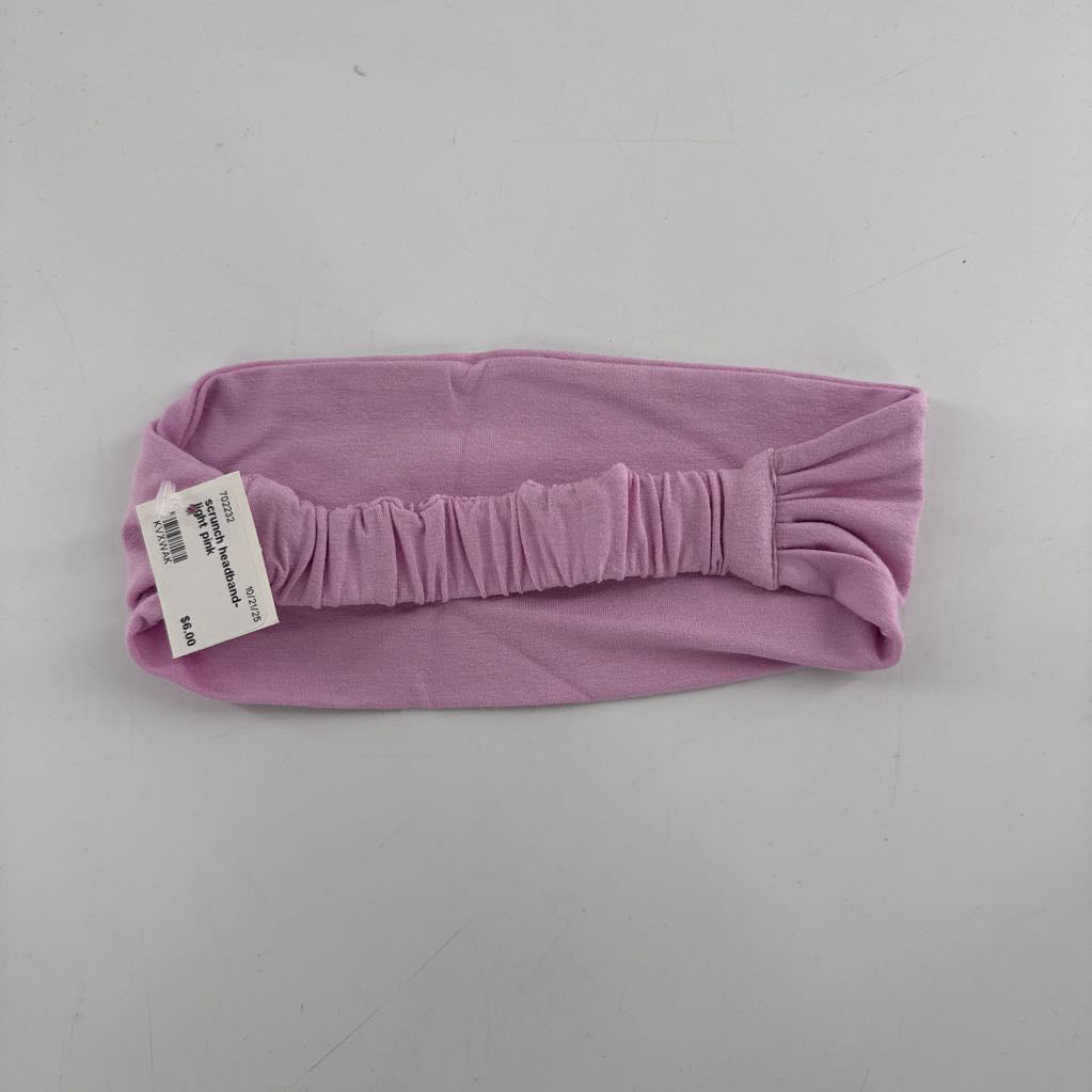 scrunch headband-light pink