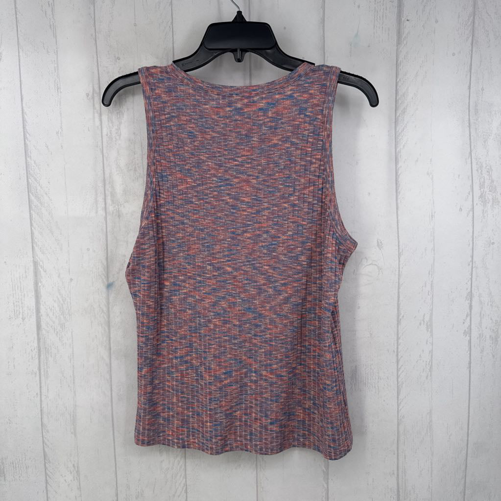 L notch-neck rib knit tank