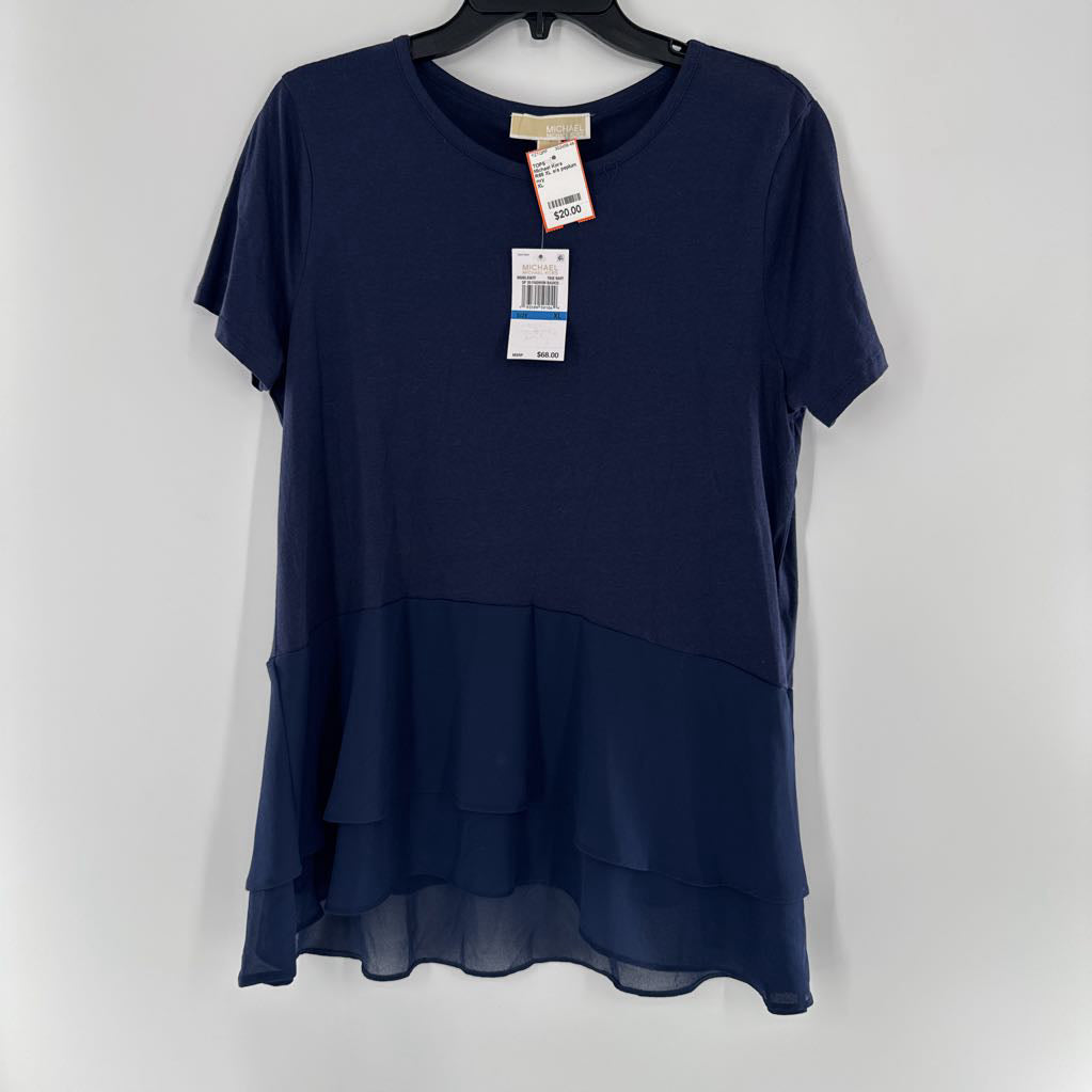 R68 XL s/s peplum top