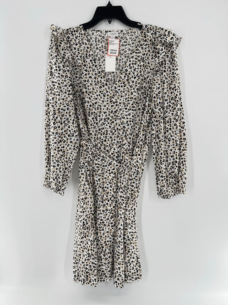 R98 M animal print v-neck l/s dress