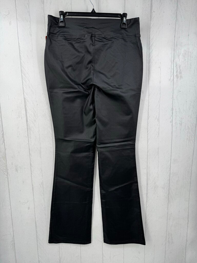 12-T faux leather bootcut pant