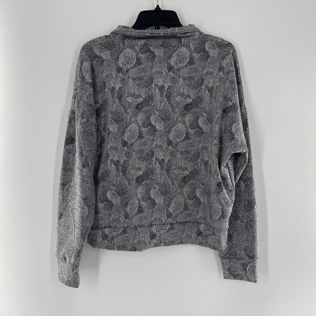 L textured half-zip pullover