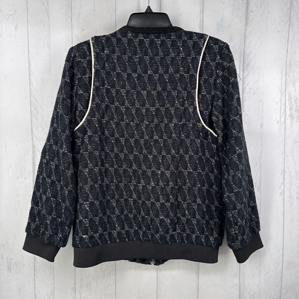 38(M) tweed zip up jacket