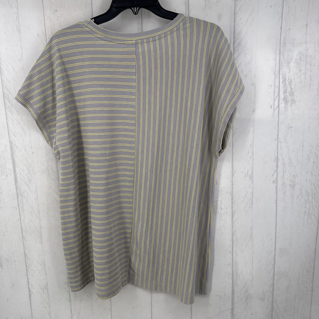 XL striped cap slv top