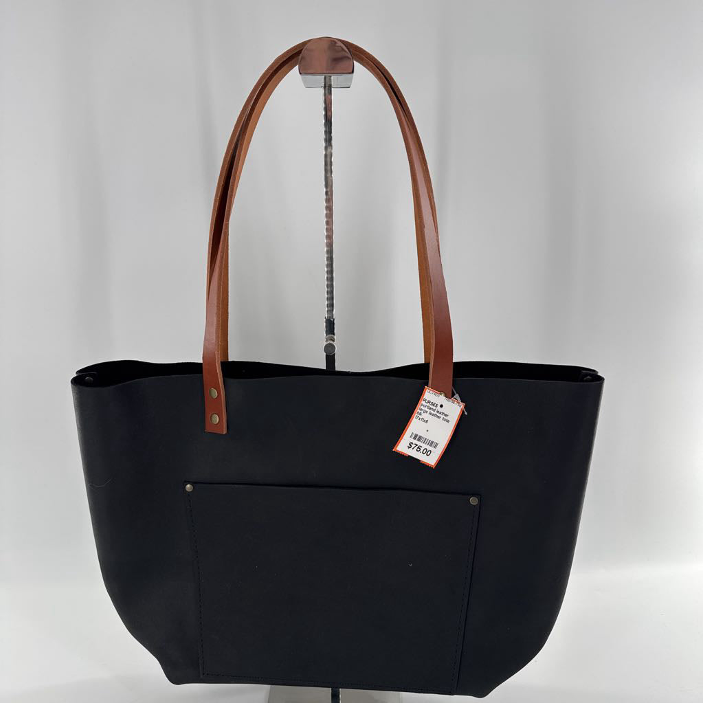 large leather tote