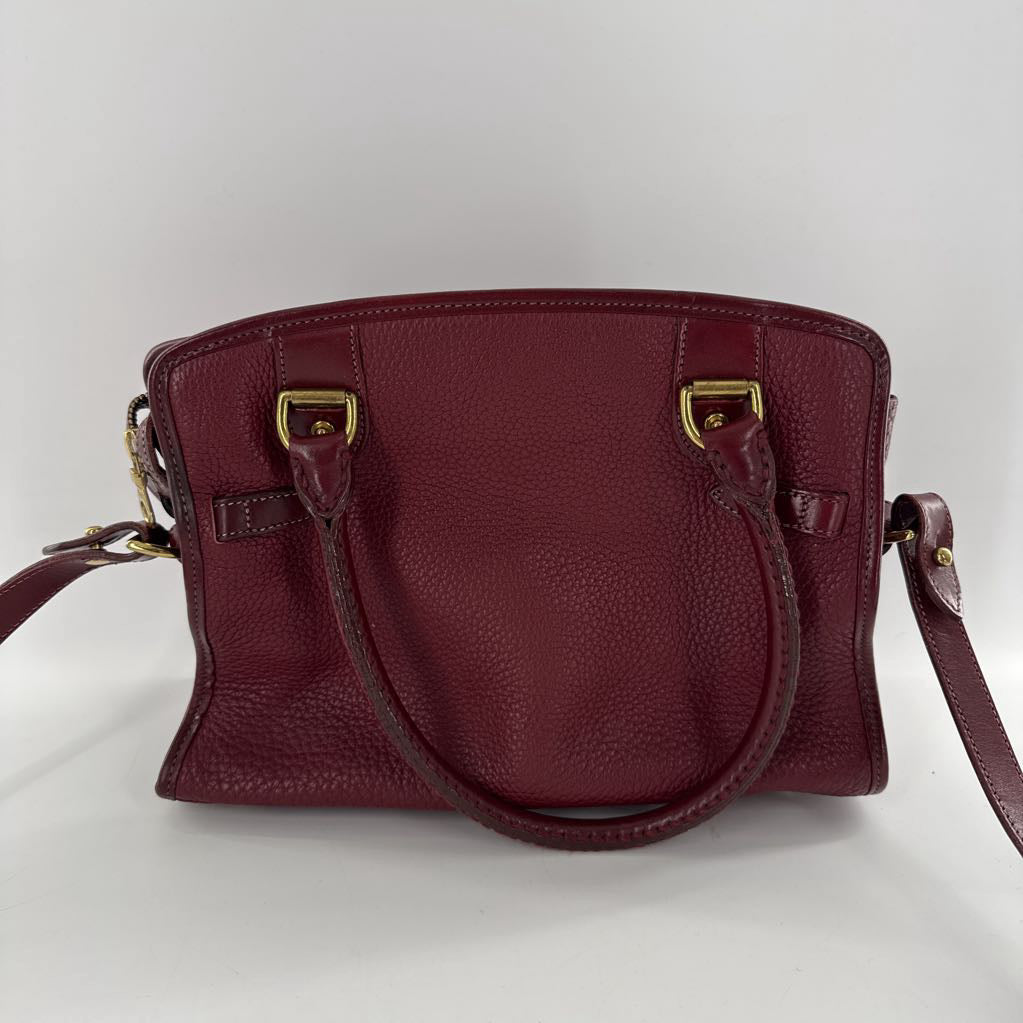 vintage leather buckle bag satchel