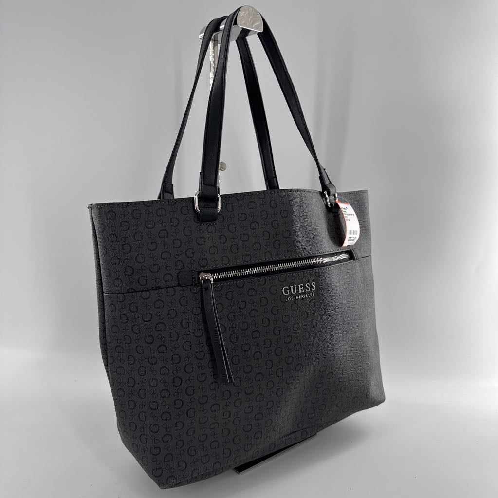 monogram top zip tote