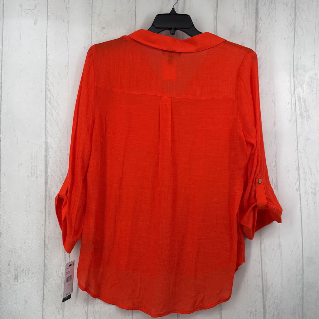 R39 XL button down tab slv top