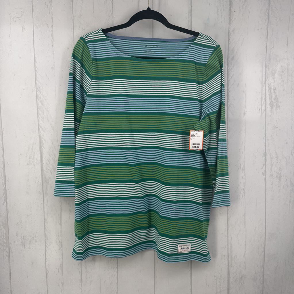 1X striped l/s top