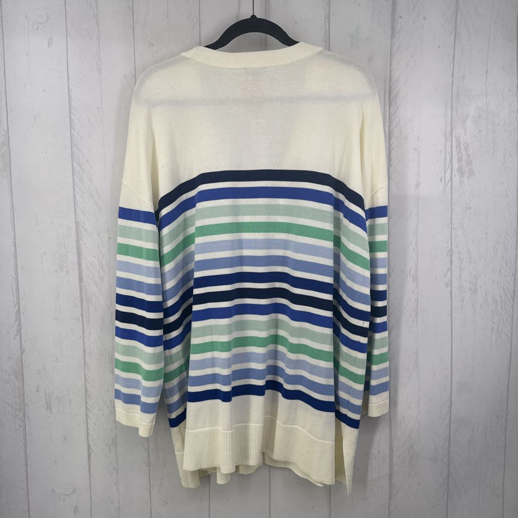 R99 2X striped button front cardi