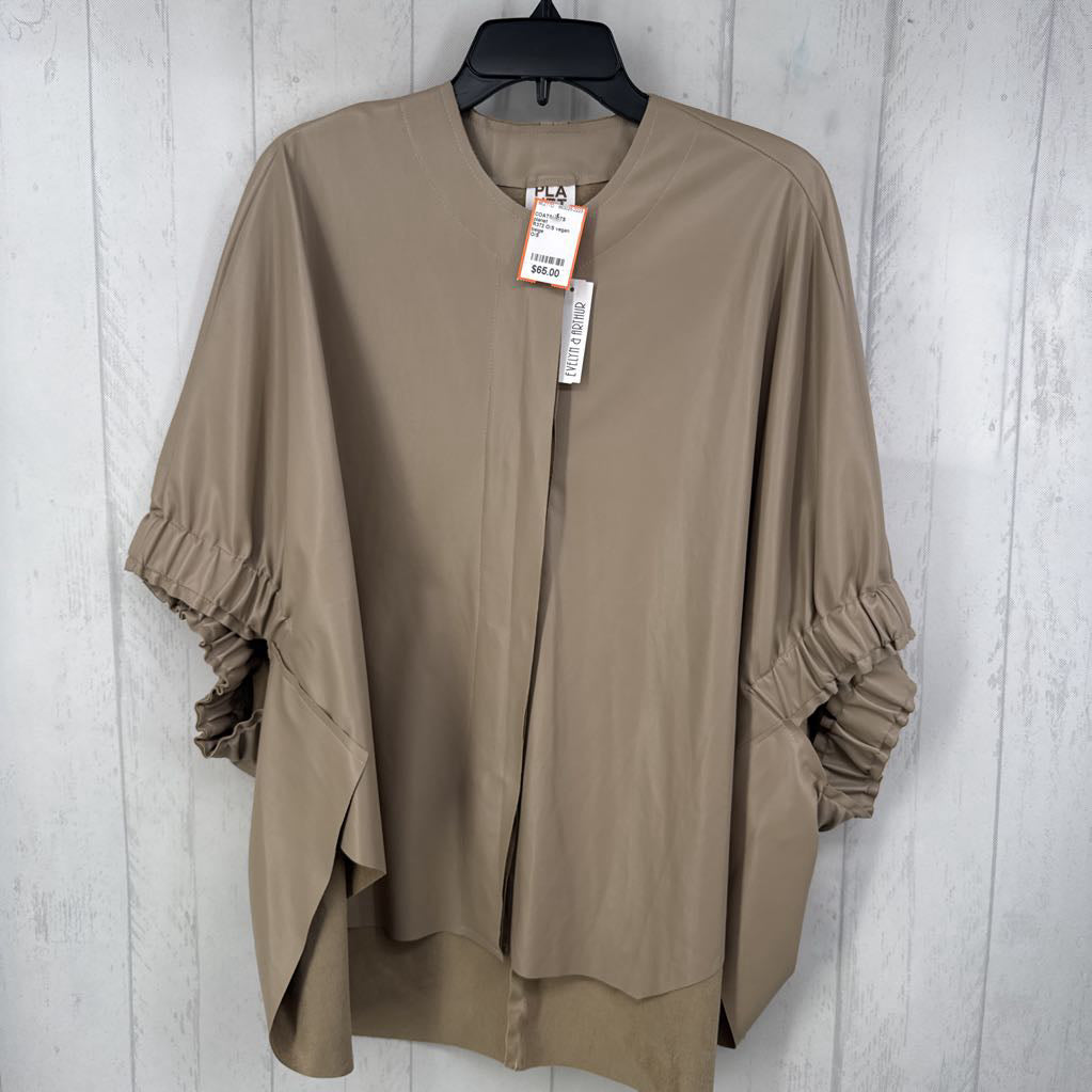 R372 O/S vegan leather poncho