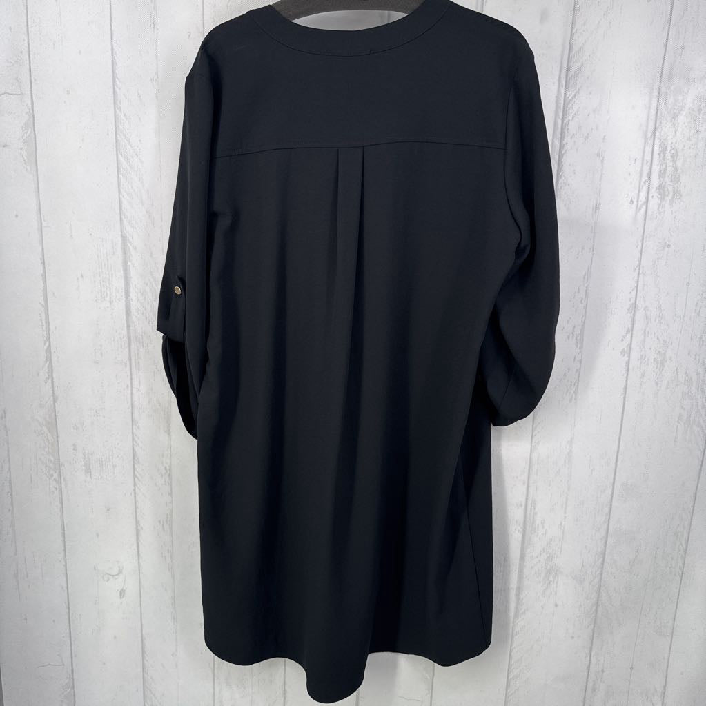 14 zip front tab slv dress