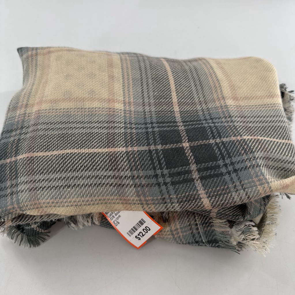 O/S double pattern blanket scarf