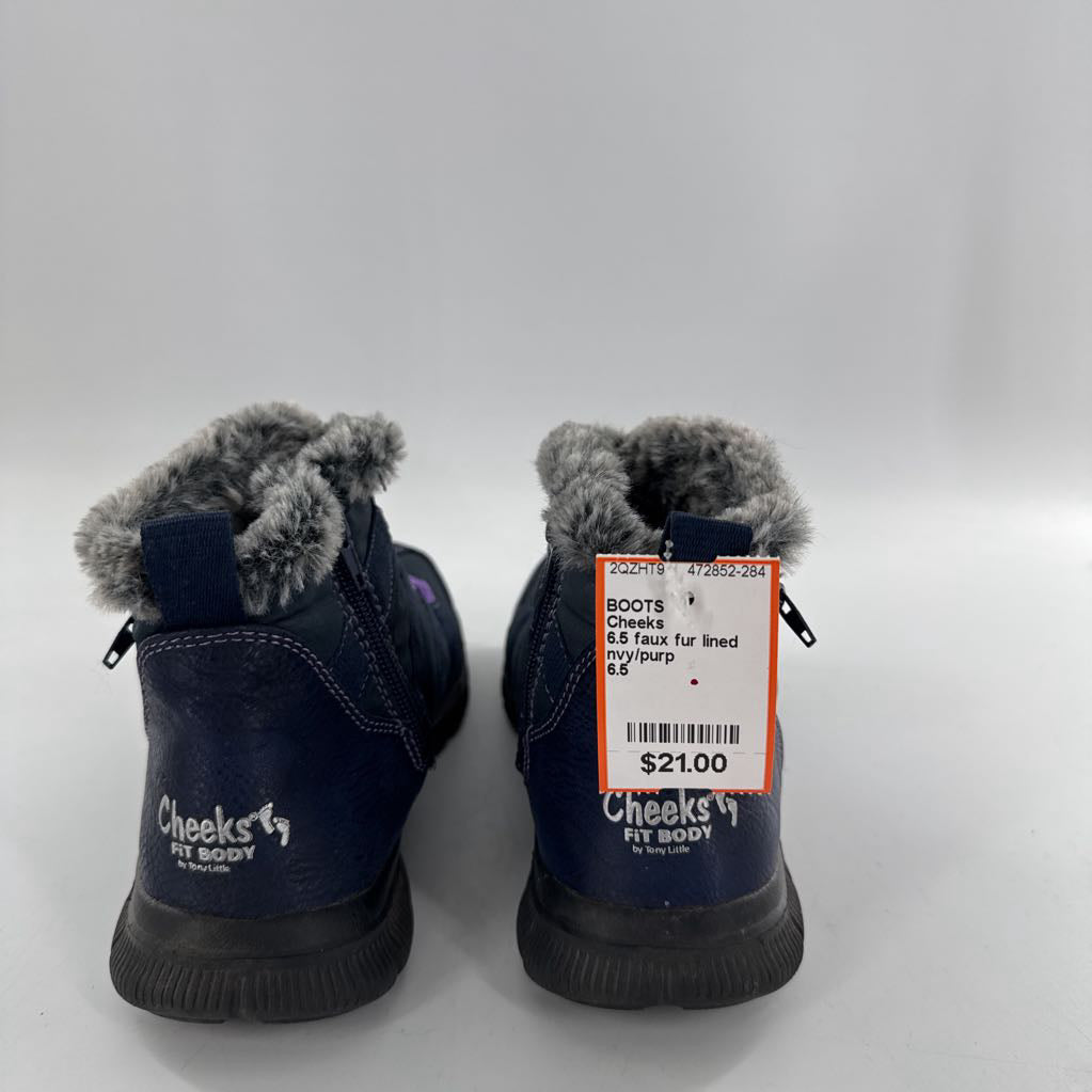 6.5 faux fur lined ankle boot