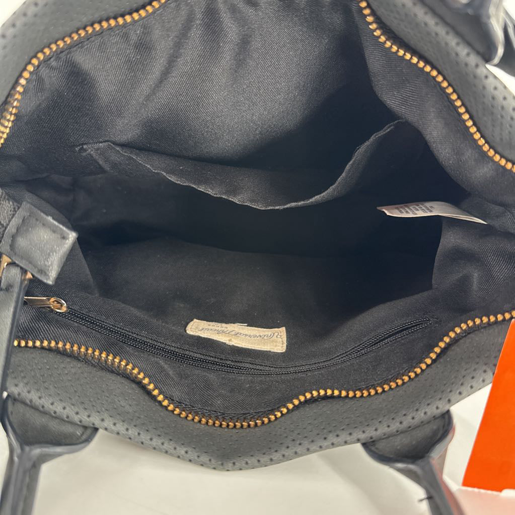 perforated vegan leather purse