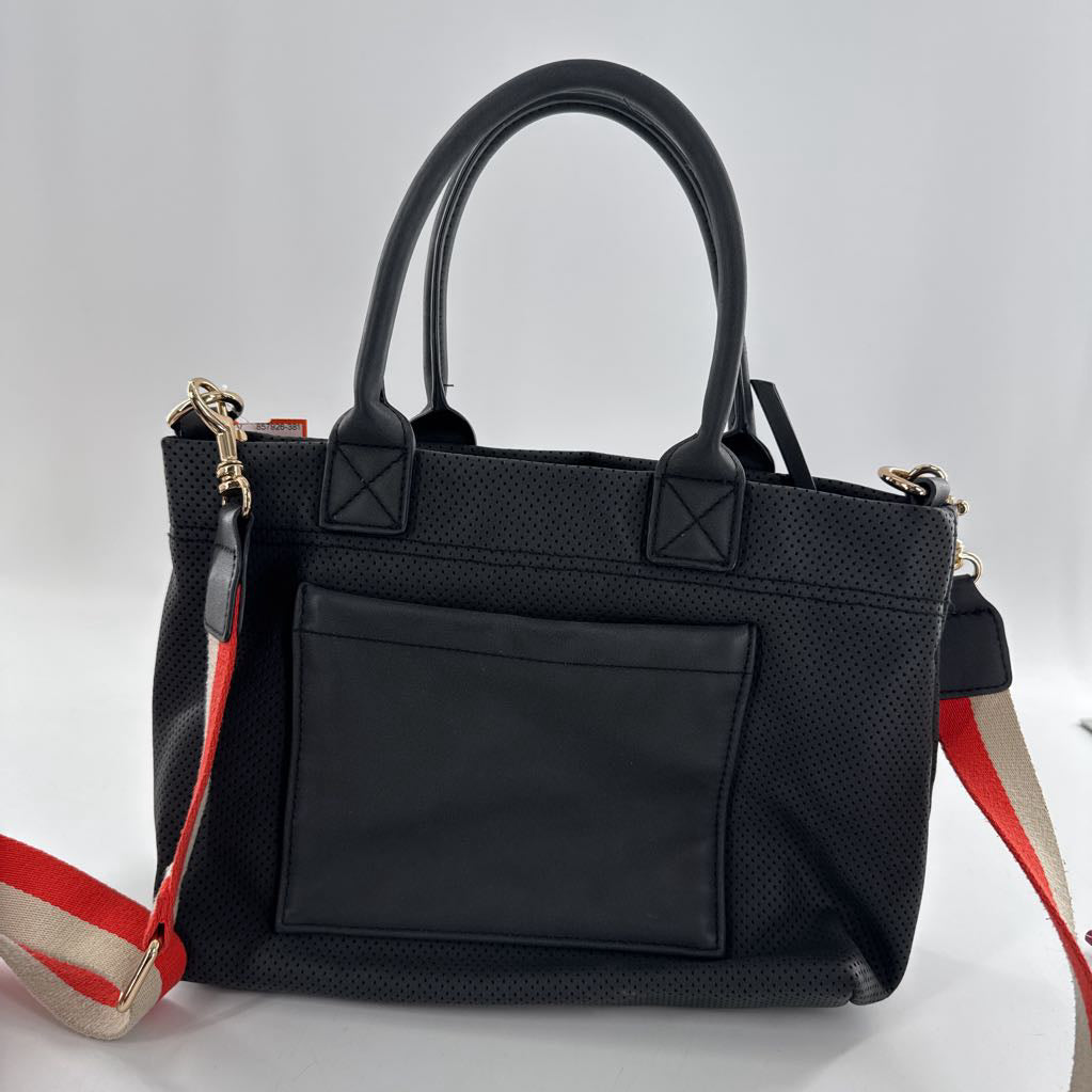 perforated vegan leather purse