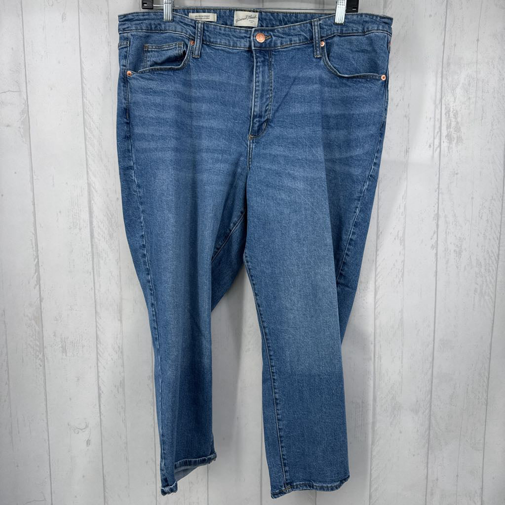22W High Rise Slim Straight Jeans