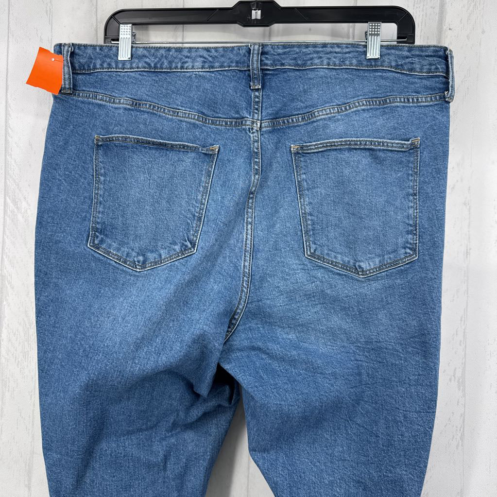 22W High Rise Slim Straight Jeans