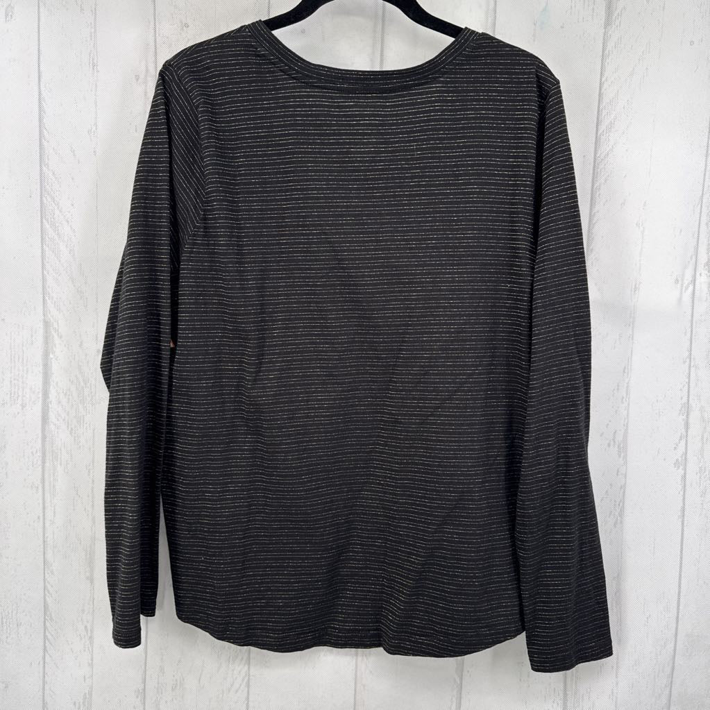 XL Black & Gold striped Long Sleeve