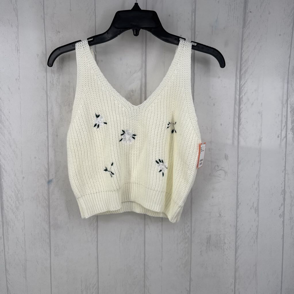 L crochet floral vest