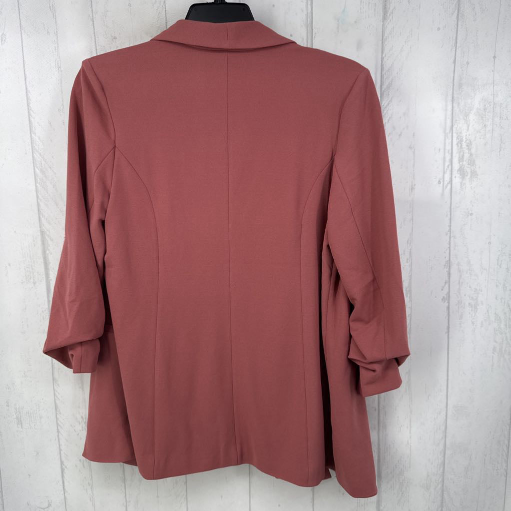 XL ruched slv blazer