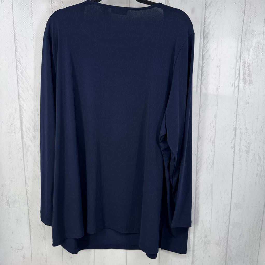 3X scoop neck 3/4 slv top