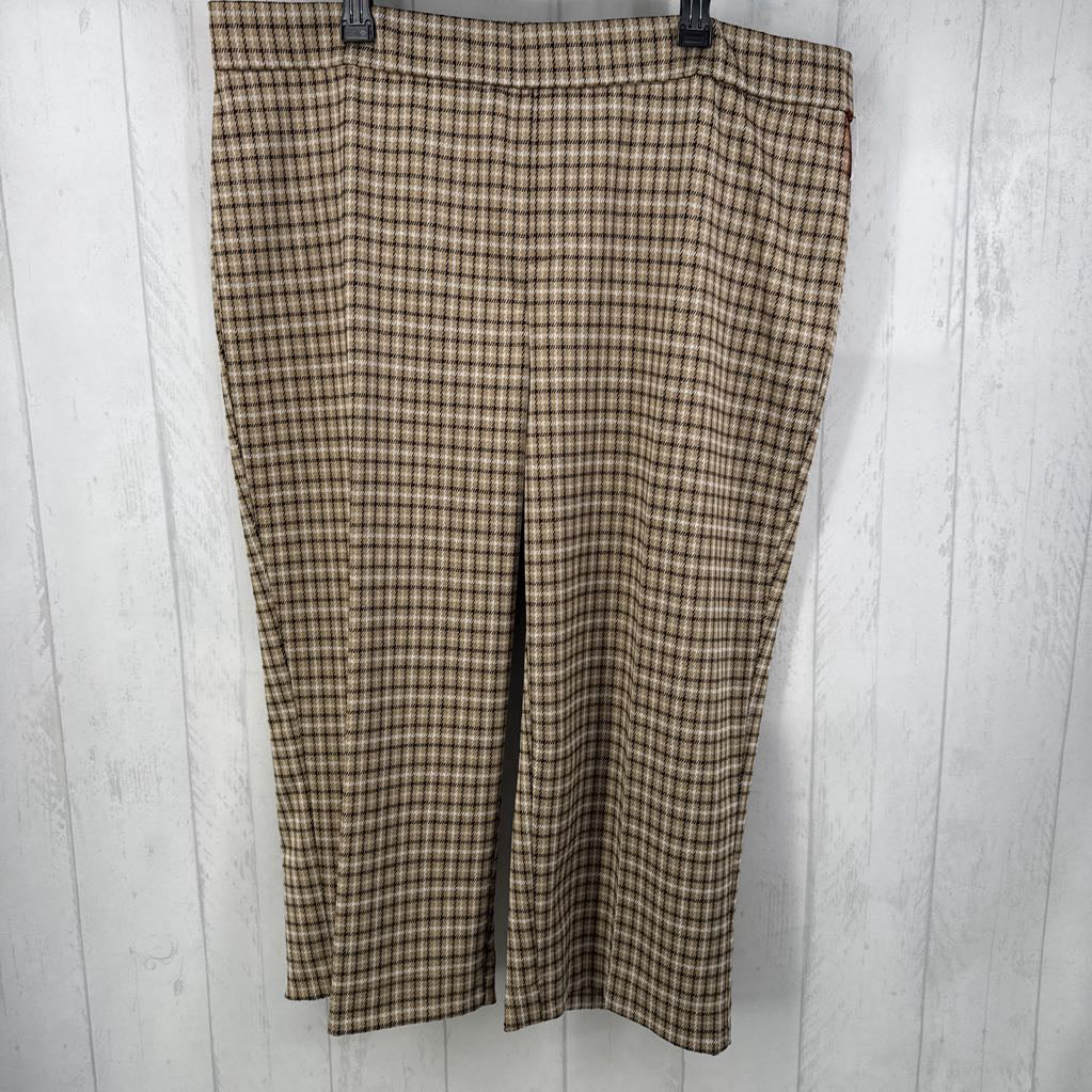 22WP plaid pull-on pant