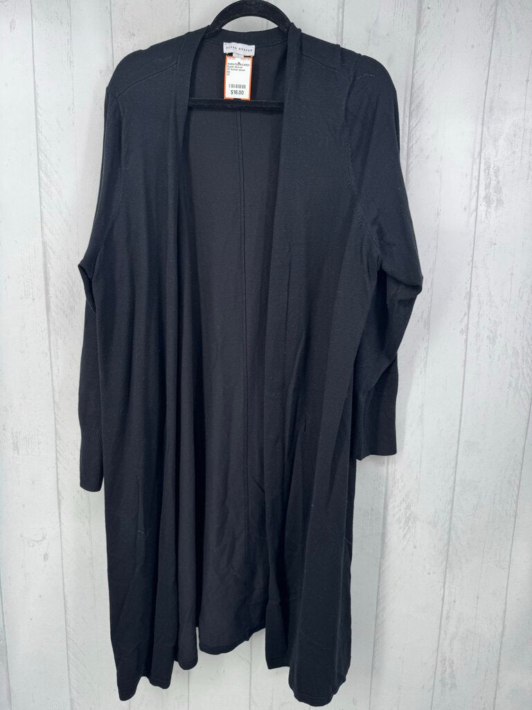 3X button down long cardi