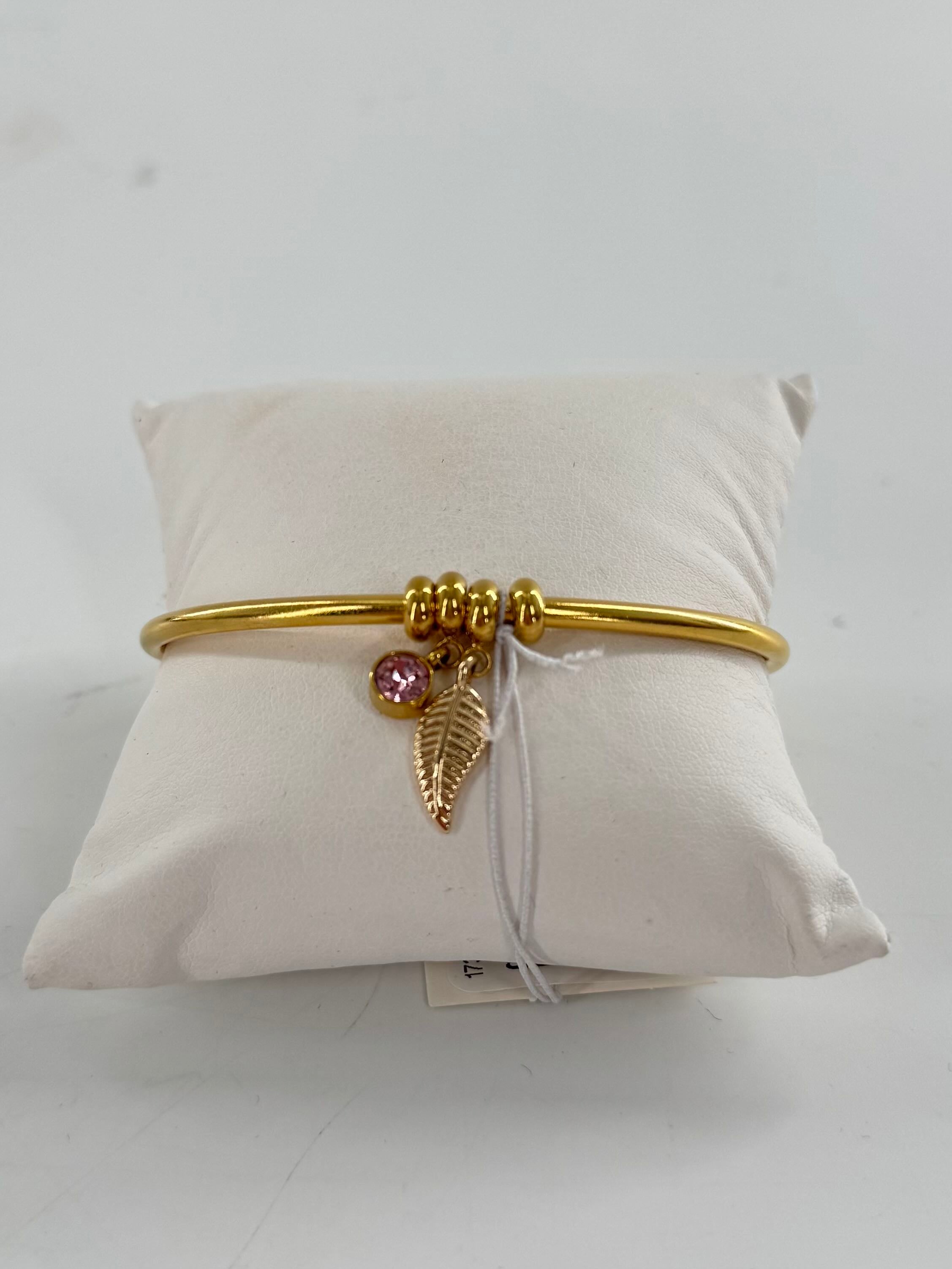 goldtone charm cuff bracelet
