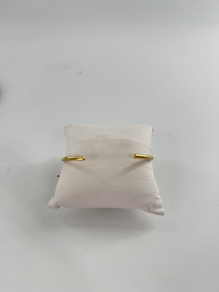 goldtone charm cuff bracelet