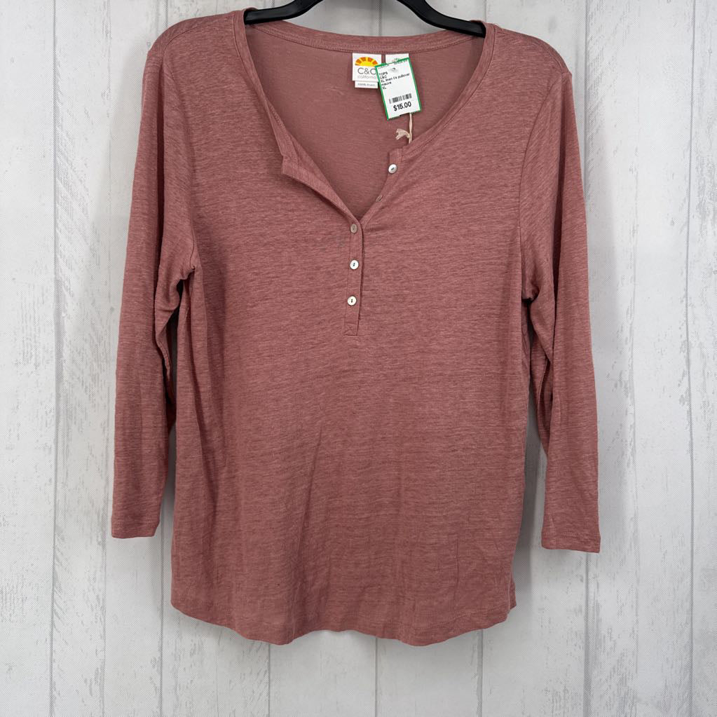 XL linen l/s pullover