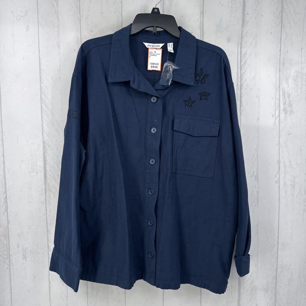 L embelished shacket