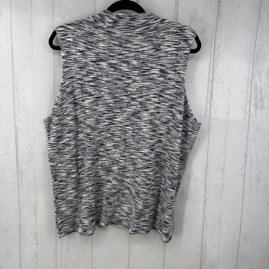 XXL marled mock-neck tank