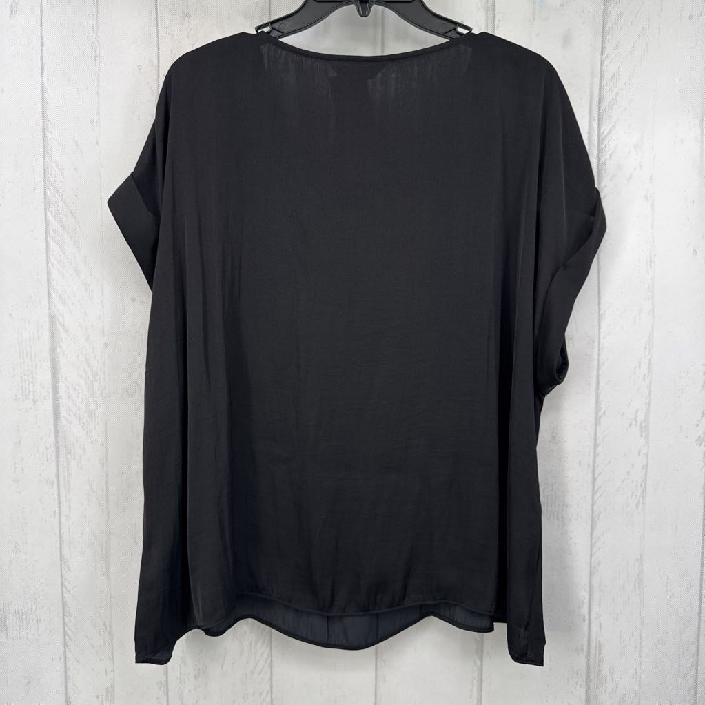 XXL cuff s/s scoop neck top