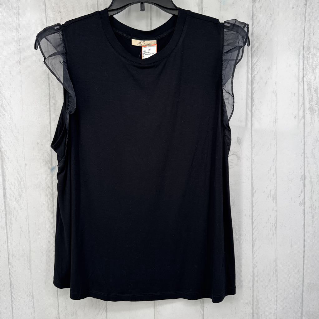 XL flutter slv knit top