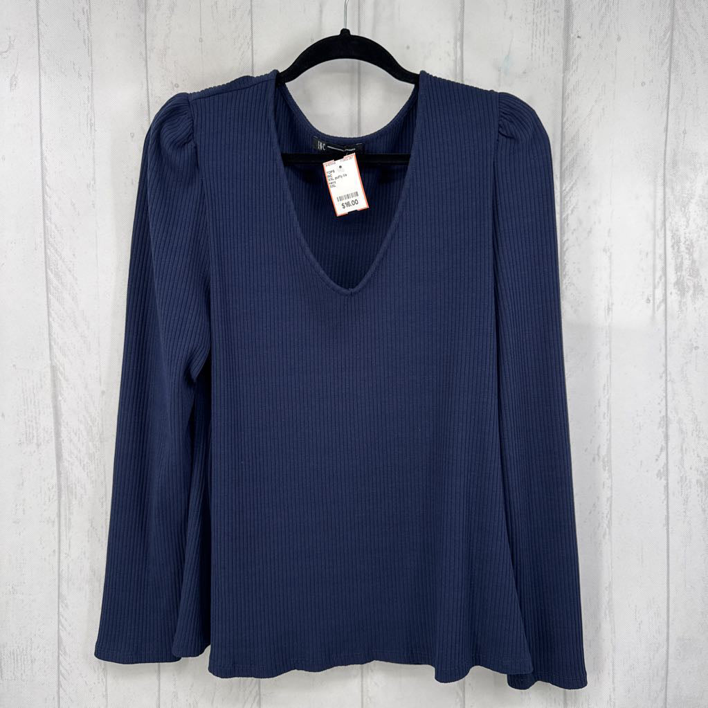 XXL puffy l/s ribbed top