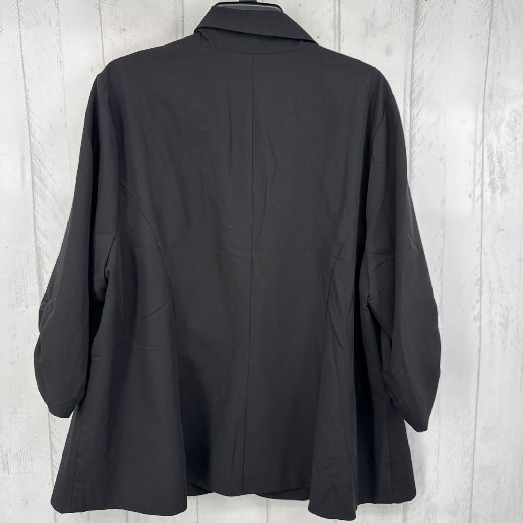 3 ruched slv button blazer