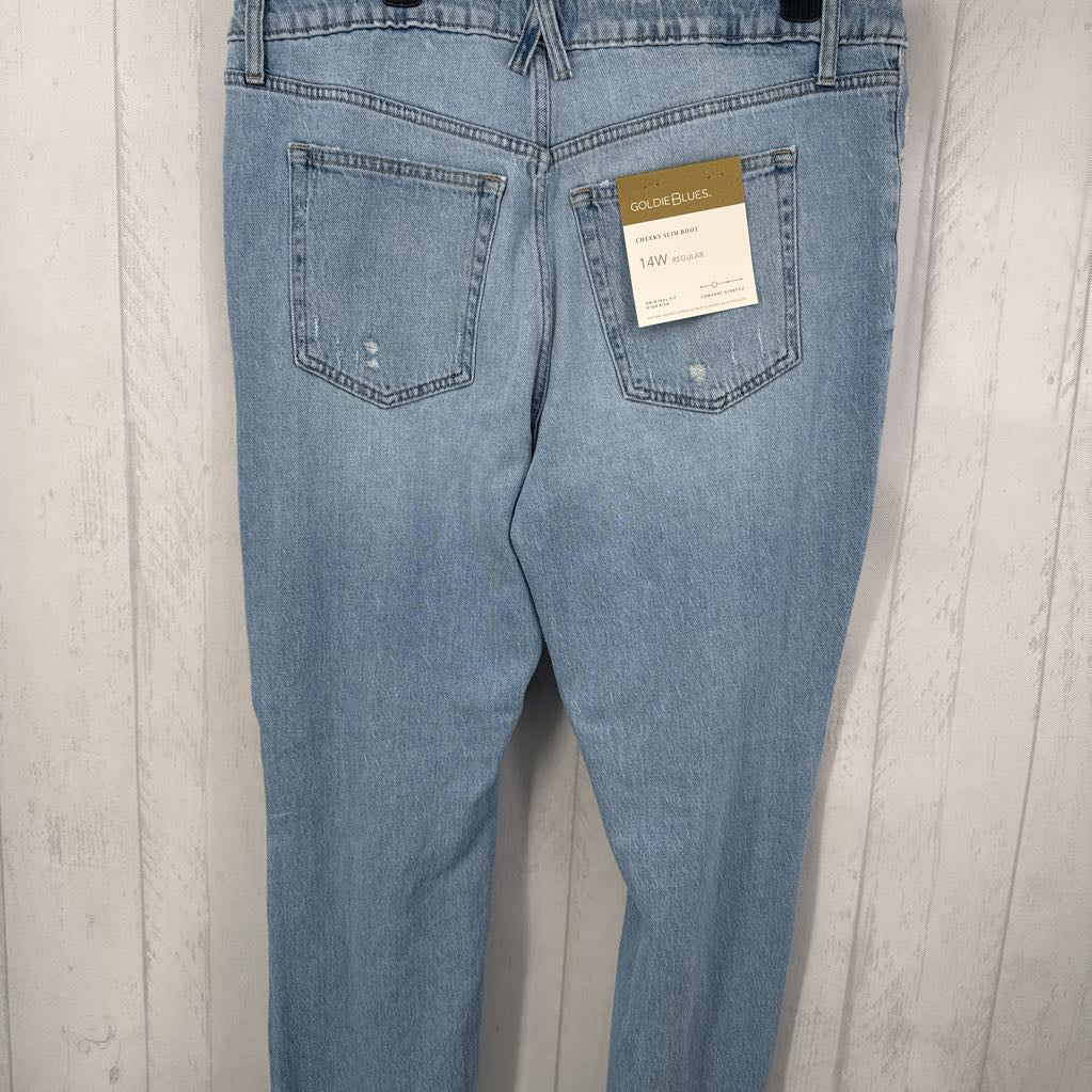 R55 14 slim bootcut jean