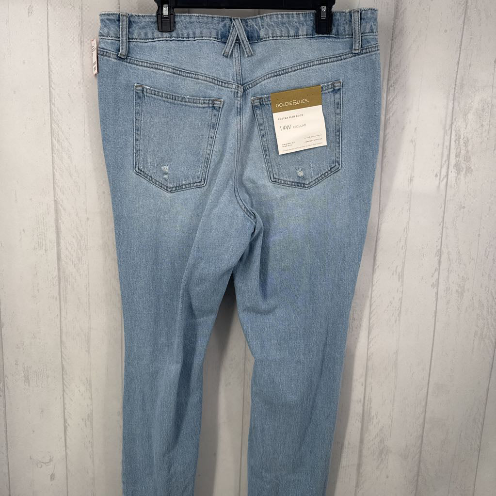 R55 14 slim bootcut jean