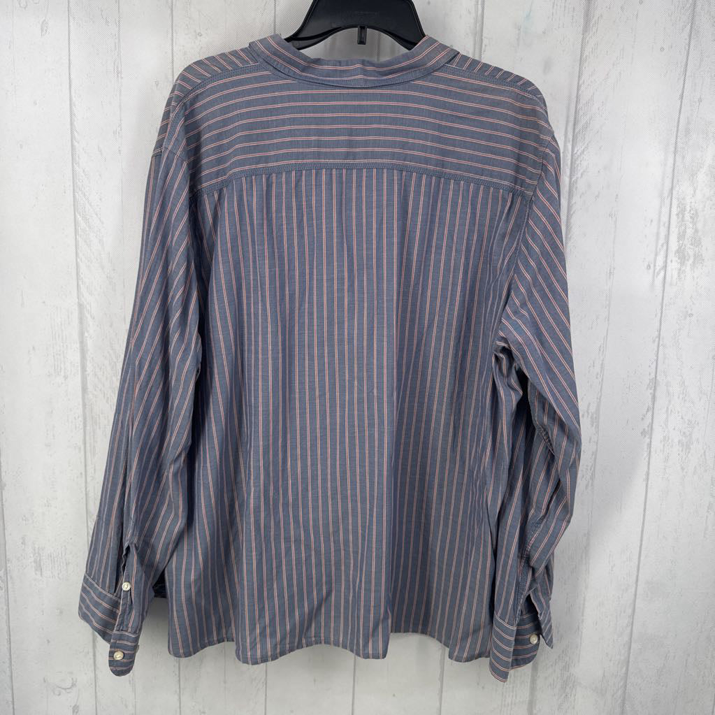 R63 3X striped button down l/s top
