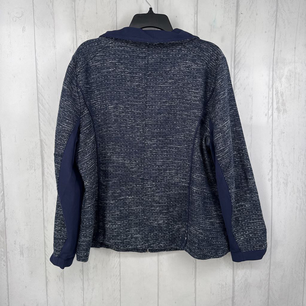 XL tweed full-zip blazer