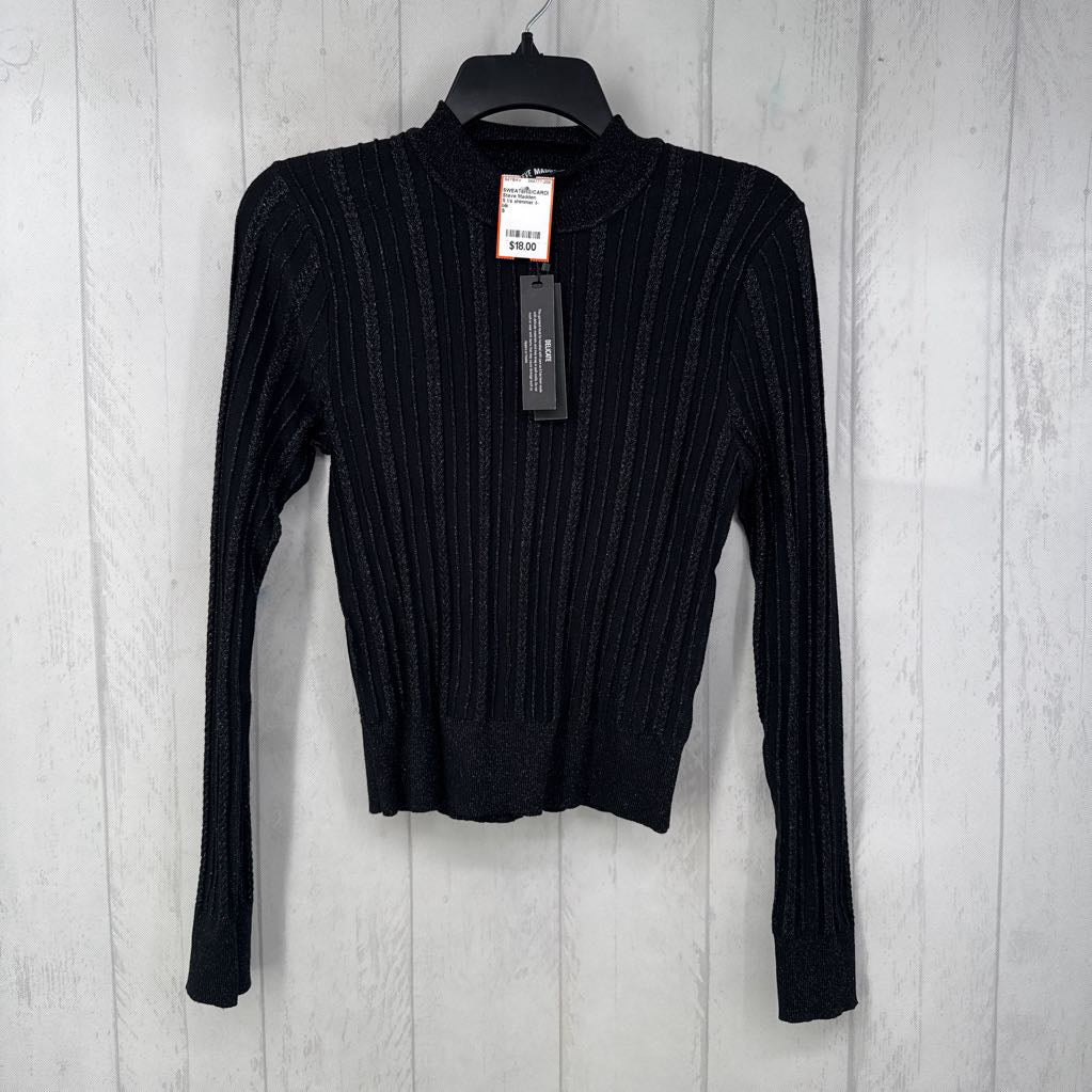 S l/s shimmer t-neck sweater