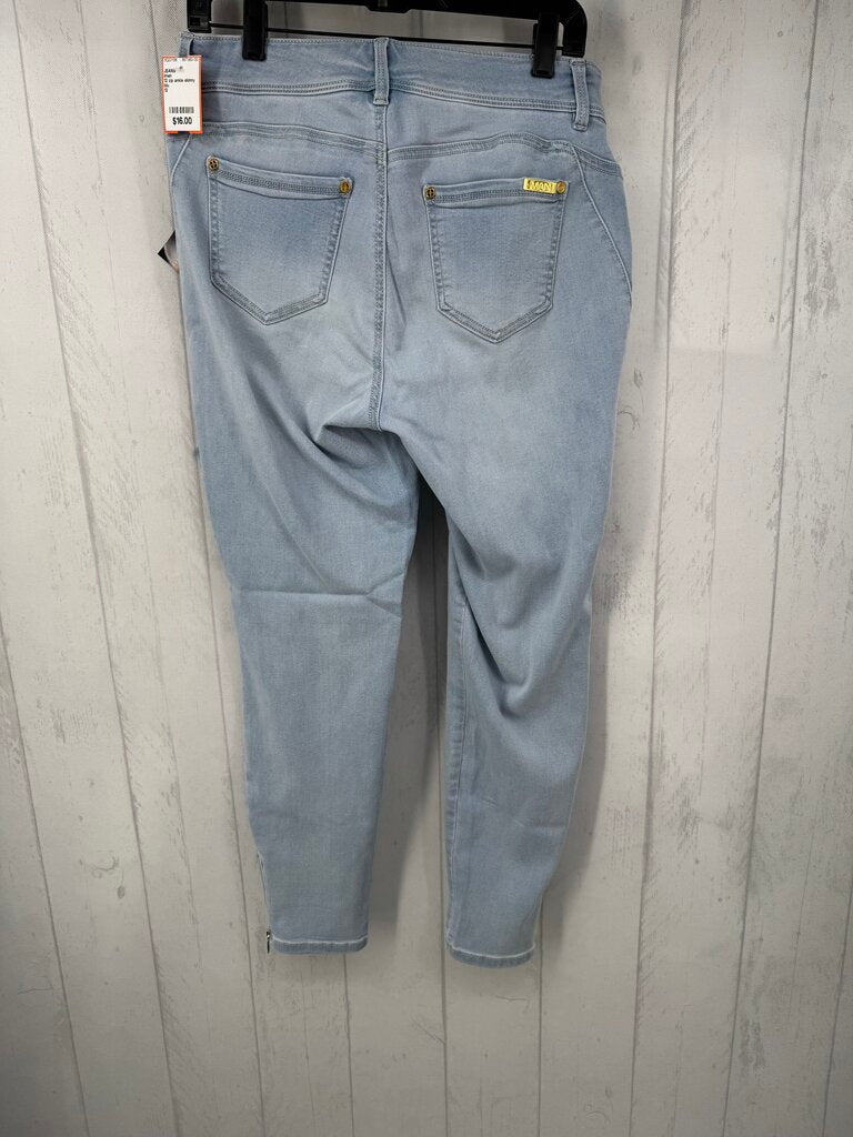 12 zip ankle skinny jean