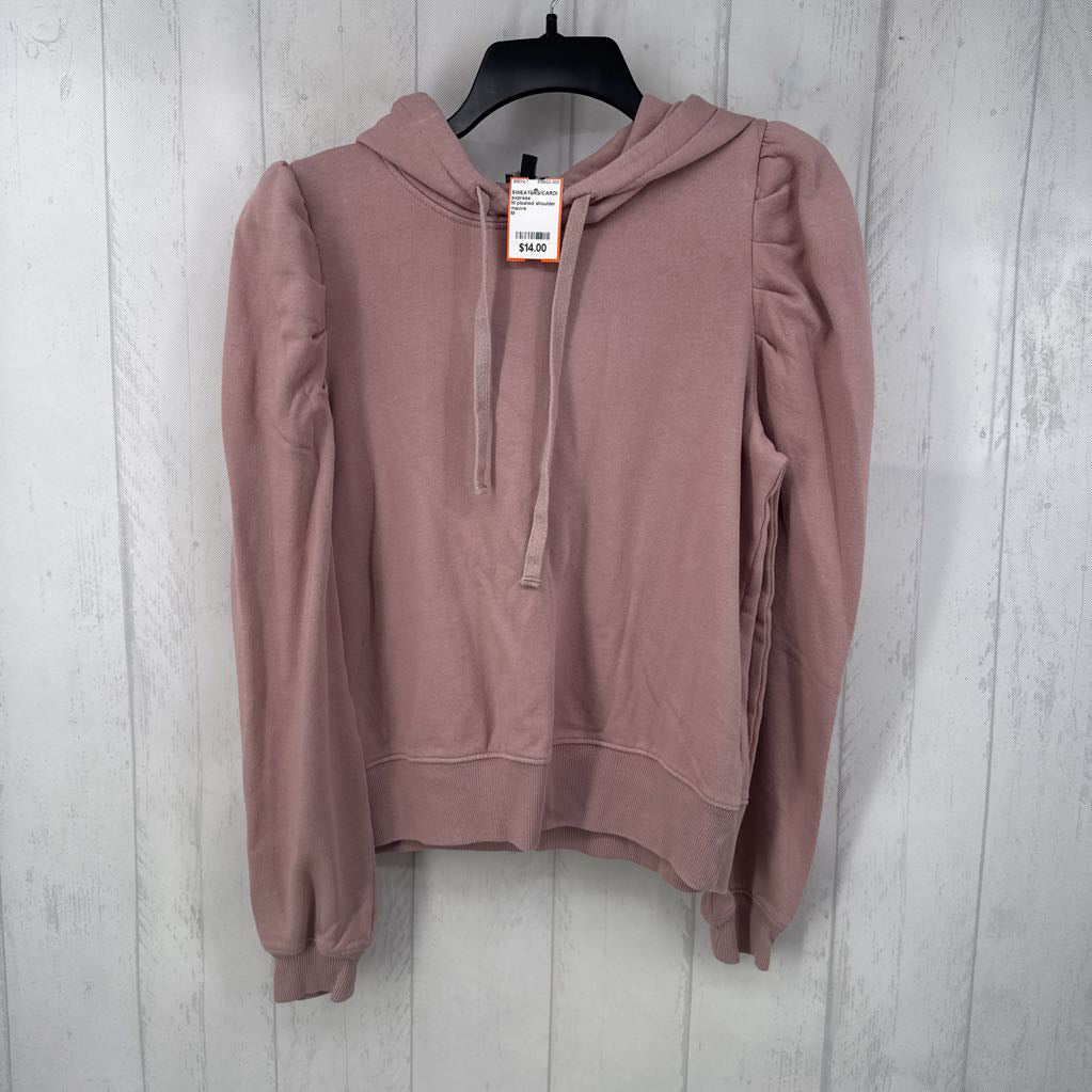 M pleated shoulder hoodie