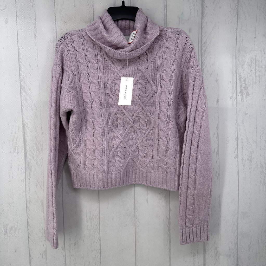 S l/s crop t-neck sweater