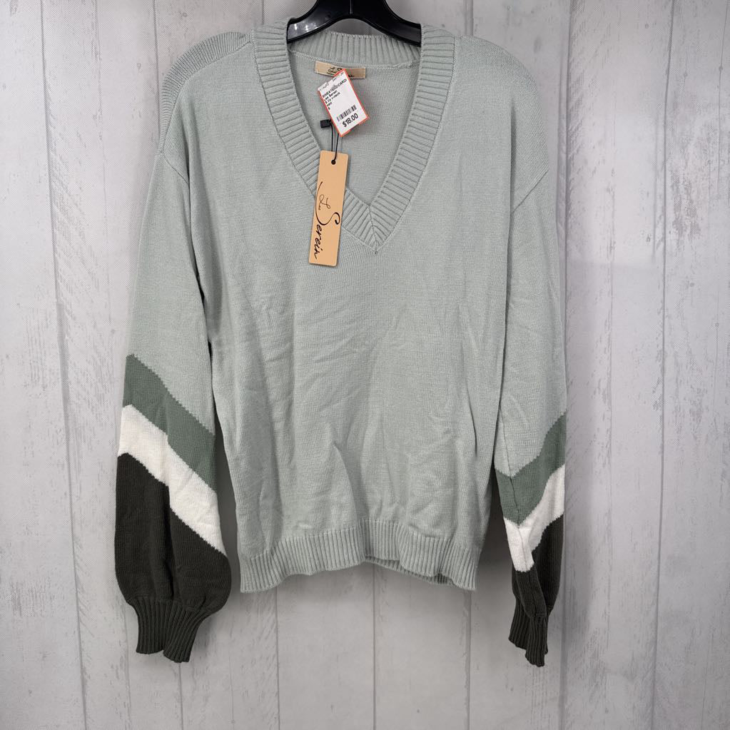 S l/s v-neck sweater