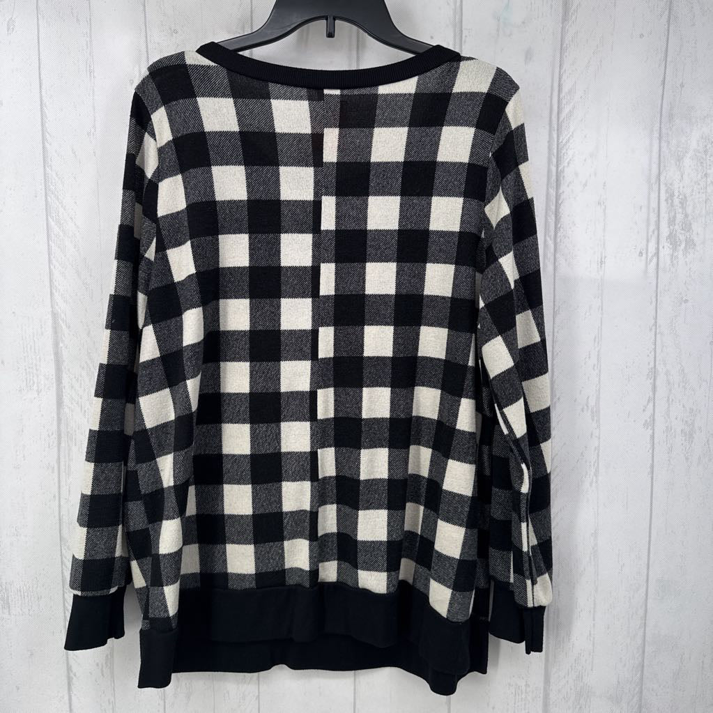 2x l/s plaid top