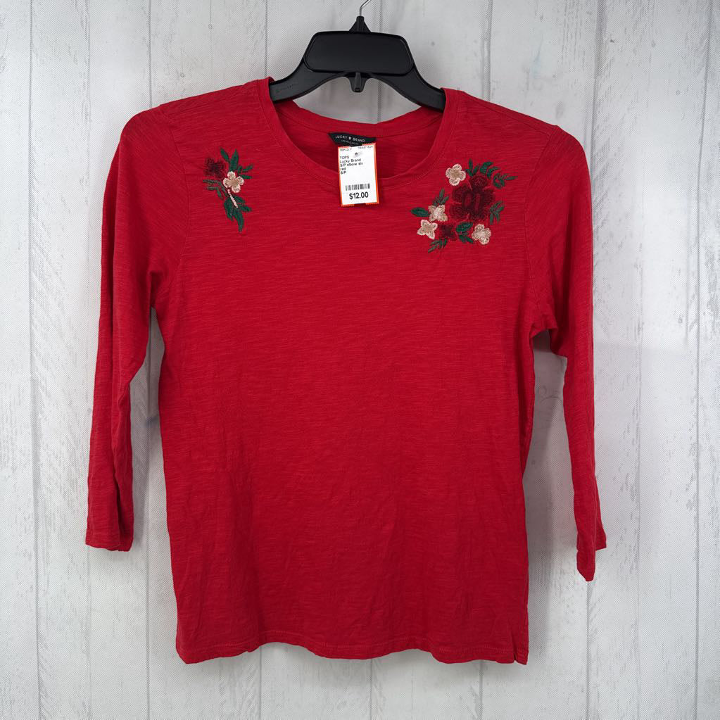 S/P elbow slv embroidered top