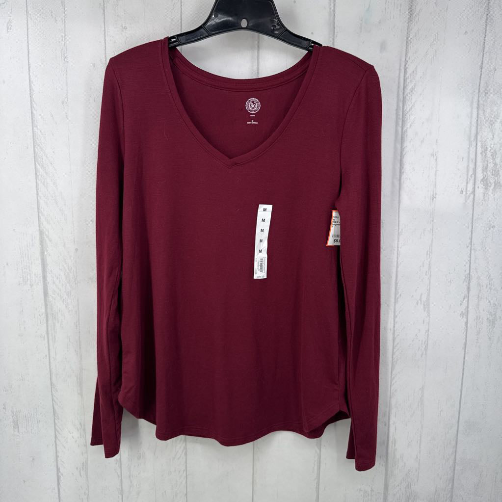 R14 M v-neck l/s tee
