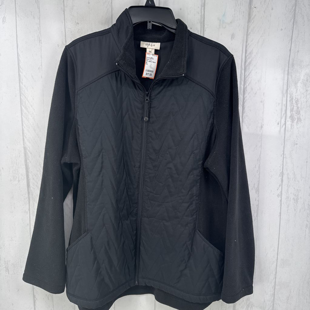 XXL quilted fleece zip-up jacket